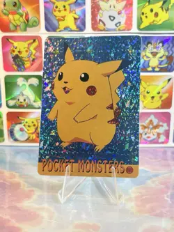 Pokemon HOLO Vintage Pocket Monsters Prism Sticker 1998 Rare Nintendo Pikachu - Image 1