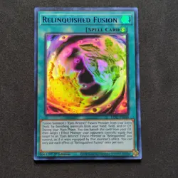 Yu-Gi-Oh! TCG Relinquished Fusion Spell LDS1-EN049 1st Edition Holo - Image 1