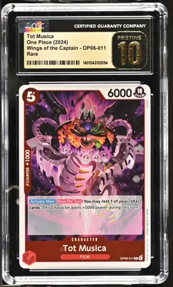 CGC 10 Prisine Tot Musica OP06-011 Rare One piece 2024 Wings of the Captain - Image 1