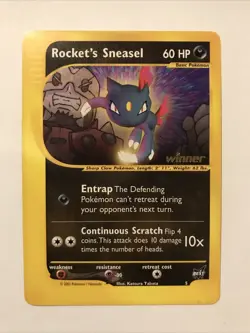 Pokemon TCG Best of Promos Rocket’s Sneasel # 5 Promo Card Winner Stamp - Image 1