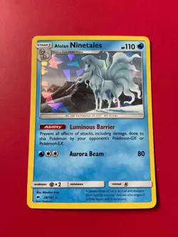Alolan Ninetales 28/147 Cracked Ice Holo Pokemon Card Rare Burning Shadows - Image 1