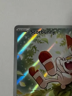 Pokemon Scorbunny Holo Rare 225/217 ASC Basic Fire Card Nintendo 2026 - Image 2