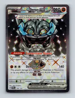 Cornerstone Mask Ogerpon ex 199 Pokemon Twilight Masquerade Ultra Rare Card NM+ - Image 1