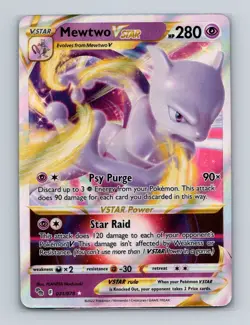 Mewtwo VSTAR 031 2022 Pokemon Go Ultra Rare Card NM+ - Image 1