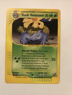 Dark Venusaur Best Promo 7 - Near Mint - Pokemon Trading Card Game Winner Stamp - Image 1
