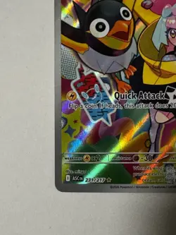 Pokemon Iono's Wattrel Full Art Illustration Rare Holo ASC 231/217 English Card - Image 4