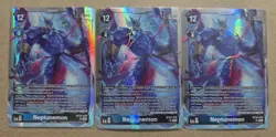 Neptunemon Time Stranger Super Rare #BT24-030 SR Digimon Card Game (3 Card Lot) - Image 1
