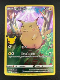 Pikachu 005/025 - Pokemon Celebrations SWSH Full Art Rare Card NM - Image 1