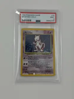 Pokemon Mewtwo Holo Rare Base Set PSA 9 1999 10/102 English TCG Card - Image 1