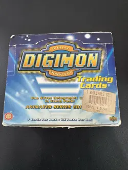 DIGIMON 1ST EDITION EXCLUSIVE PREVIEW BOOSTER TRADING CARD BOX BANDAI - 24 Packs - Image 1