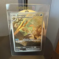 Pokemon Omanyte 180/165 Scarlet Violet 151 English AR Full Art Holo NM Card - Image 1