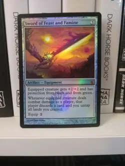 MTG Sword of Feast and Famine Mirrodin Besieged 138/155 Foil Mythic - Image 1