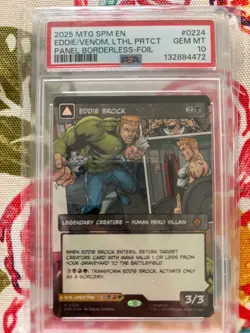 2025 MTG MARVEL'S SPIDER-MAN #224 EDDIE BROCK/VENOM LETHAL PROTECTOR PSA 10 FOIL - Image 1