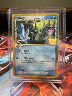 Mimikyu SWSH136 Delta Species Celebrations Promo Black Star Pokemon - Image 1