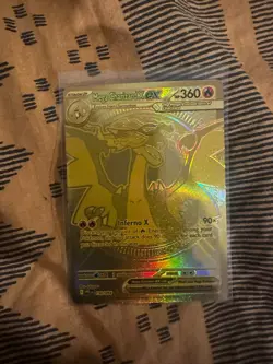 Gold Mega Charizard X EX 130/94. (Hyper Rare) Phantasmal Flames English Pokemon - Image 1