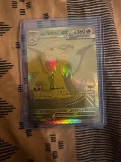 Gold Mega Charizard X EX 130/94. (Hyper Rare) Phantasmal Flames English Pokemon - Image 2