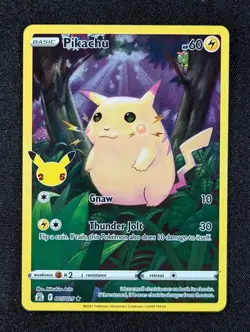 2021 Pokemon PIKACHU #005/025 Celebrations Holo Rare Basic English (B) - Image 1