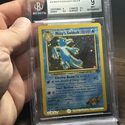 2000 Pokemon Misty's Golduck 12 Gym Challenge Holo (BGS) 9 Mint, Half Swirl! - Image 2