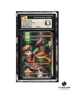 CGC 8.5 ERROR Pokemon Ranger MAJOR MISCUT 113/114 Pokemon Steam Siege Misprint - Image 1