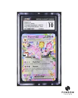CGC 10 GEM MINT Espeon ex Play! Stamped Pokemon Prize Packs Series 034/131 - Image 1