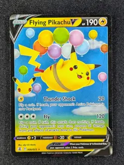 2021 Pokemon FLYING PIKACHU V #006/025 Celebrations Holo Ultra Rare English (C) - Image 1