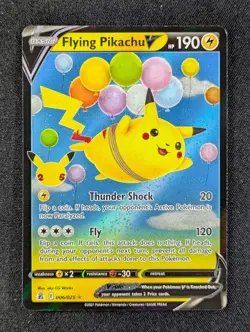 2021 Pokemon FLYING PIKACHU V #006/025 Celebrations Holo Ultra Rare English (B) - Image 1