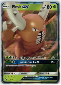 Pokemon TCG : Pinsir GX - Hidden Fates - #6/68 NM - Image 1