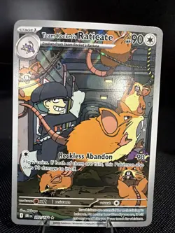 Pokemon Team Rocket's Raticate - 202/182 SV10: Destined Rivals Illustration Rare - Image 1