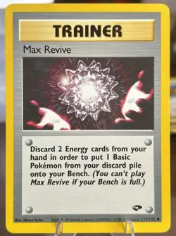 Max Revive 117/132 Gym Challenge Regular NM Pokemon TCG Free Shipping - Image 1