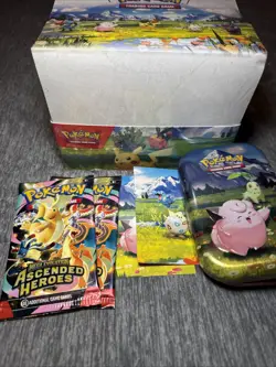 Pokemon TCG Ascended Heroes Mini Tin Case New Factory Sealed (10 Tins 20 Packs) - Image 1