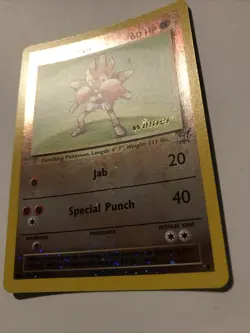 Hitmonchan #2 Best of Game Reverse Holo 2002 Promo Card Winner Stamp - Image 3