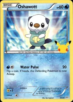 Pokemon TCG Oshawott Mcdonalds 25th Anniversary 21/25 Regular Promo Card NM - Image 1