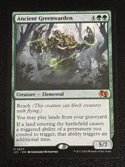 MTG Foundations Jumpstart Ancient Greenwarden 0627 NM Mythic - Image 1