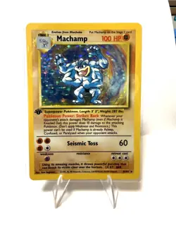 1999 Pokemon 1st Edition Machamp Holo #8/102 - Image 1