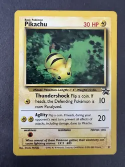 Pokemon TCG Pikachu WOTC Promo 27 - MP - Image 1