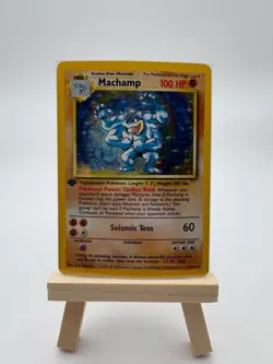 1st Edition Machamp Holo Excellent Condition Rare 8/102 Pokemon TCG - Image 1