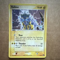 Pokemon Raikou 70 HP Rare POP Series 2 3/17 Basic 2006 50 Attack - Image 1