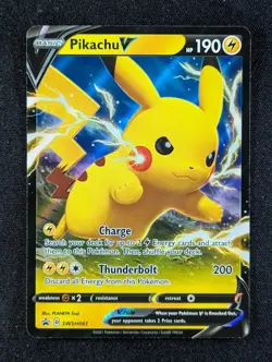 2021 Pokemon PIKACHU V #SWSH061 Shining Fates Pikachu V Collection English (B) - Image 1