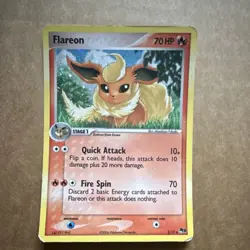 Pokemon Flareon 70 HP POP Series 3 2/17 Nintendo 2006 Regular Fire Stage 1 - Image 1