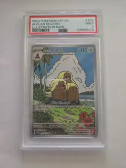 Alolan Dugtrio Illustration Rare 208/191 Surging Sparks Pokemon PSA 9 - Image 1