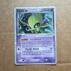 Pokemon Celebi ex Ultra Rare 17/17 EX Unseen Forces Nintendo 2005 Holo 80 HP - Image 1