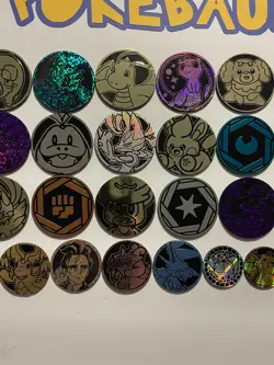 Pokemon Coins Lot Of 35 - NO DUPLICATES - 24 LG, 6 MED, 5 SM - NO DUPES (LOT #5) - Image 3