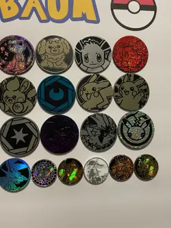 Pokemon Coins Lot Of 35 - NO DUPLICATES - 24 LG, 6 MED, 5 SM - NO DUPES (LOT #5) - Image 4