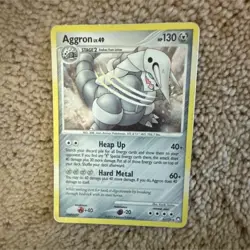 Pokemon Aggron 130 HP Diamond & Pearl 4/123 Nintendo 2007 Rare Regular - Image 1