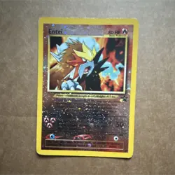 Pokemon Entei 80 HP Holo Promo 34 Nintendo 2001 Basic Fire Vintage - Image 1