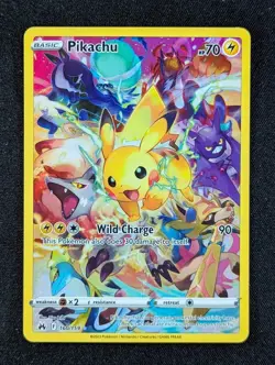 2023 Pokemon PIKACHU #160/159 Crown Zenith Secret Rare Lightning English - Image 1