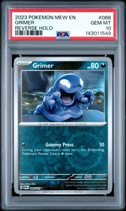 PSA 10 GEM MINT Grimer 088/165 MEW EN-151 Reverse Holo Pokemon - Image 1