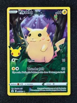 2021 Pokemon PIKACHU #005/025 Celebrations Holo Rare Basic English (C) - Image 1