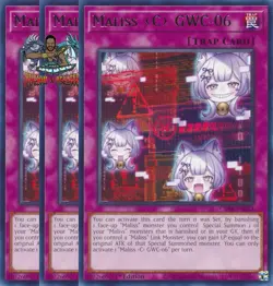 Yugioh! 3x Maliss C GWC-06 CRBR-EN023 Super Rare 1st Ed NM - Image 1