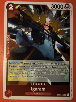 Igaram OP04-002 R English ONE PIECE Kingdom of Intrigue Card Game TCG CCG Foil - Image 1